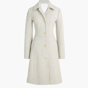 J. Crew Wool Blend Lady Day Coat color grey - Size 6 NWOT